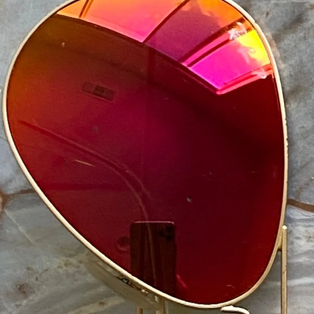 Ray-Ban Aviator Sunglasses Mirror Large 3025 Orange 58-14‎